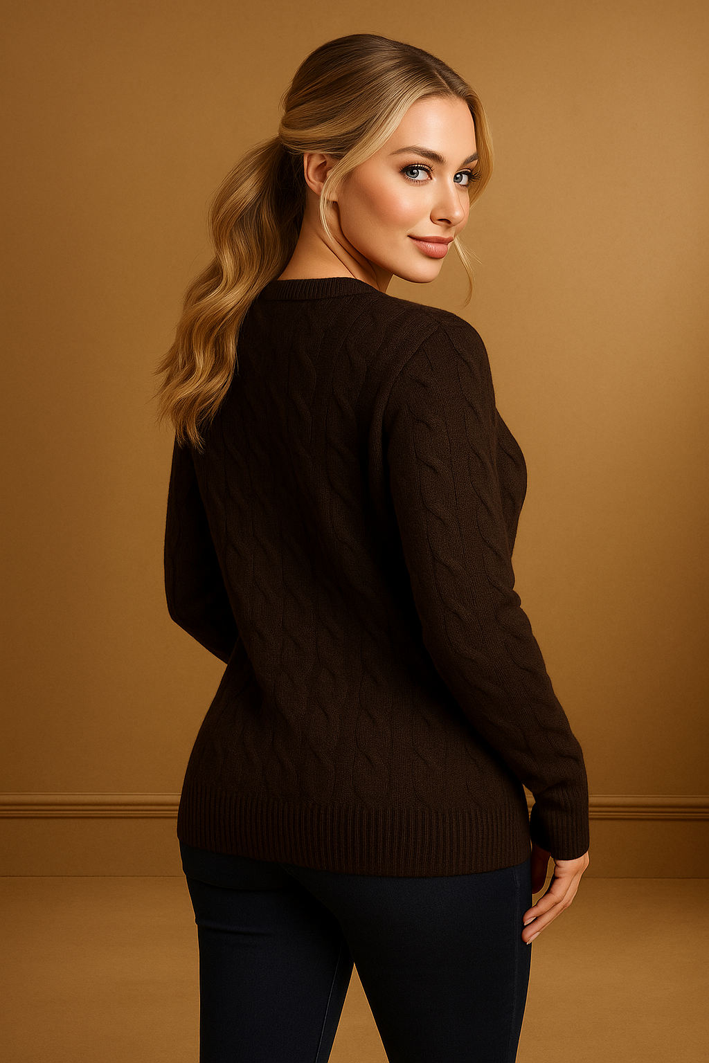 Soft Braid Knit Fisherman Style Pullover