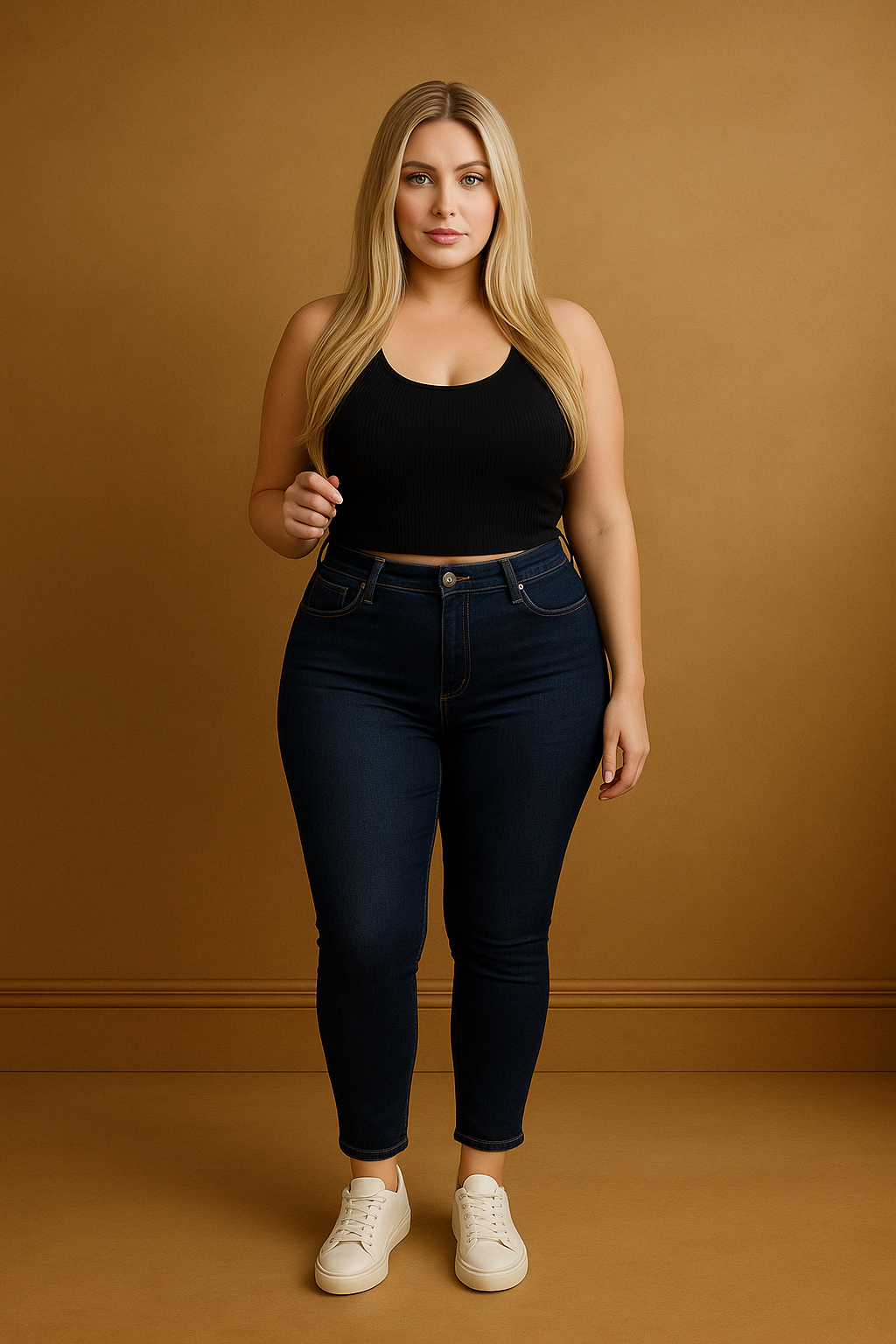 Dark Navy Contrast Stitch Classic Jeans