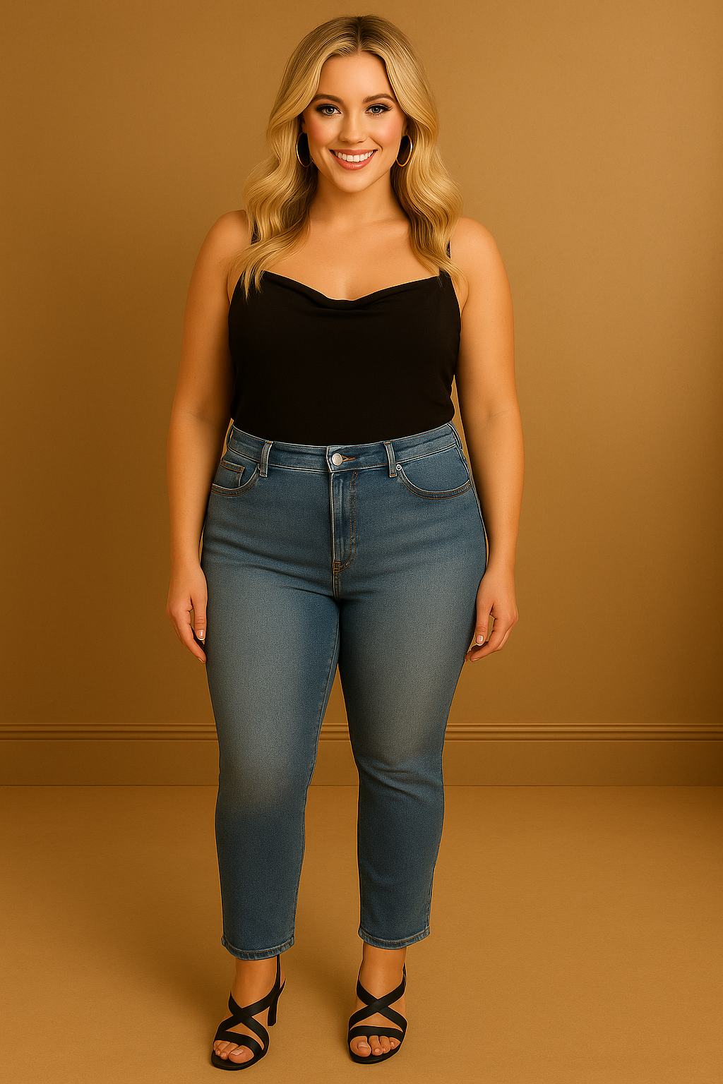 Denim Blue Classic Boot Cut Fit Jeans