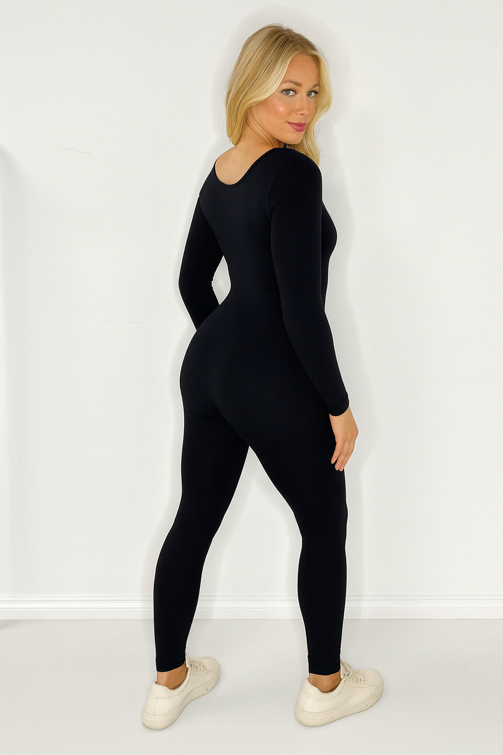 Bodyshaping Low Scoop Neckline Onesie Jumpsuit