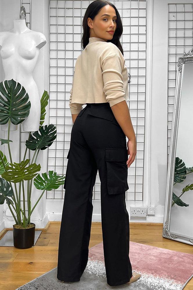 High Waist Shell Cargo Trousers-SinglePrice