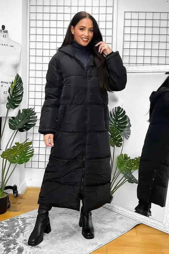 Thick Padded Maxi Parka Jacket