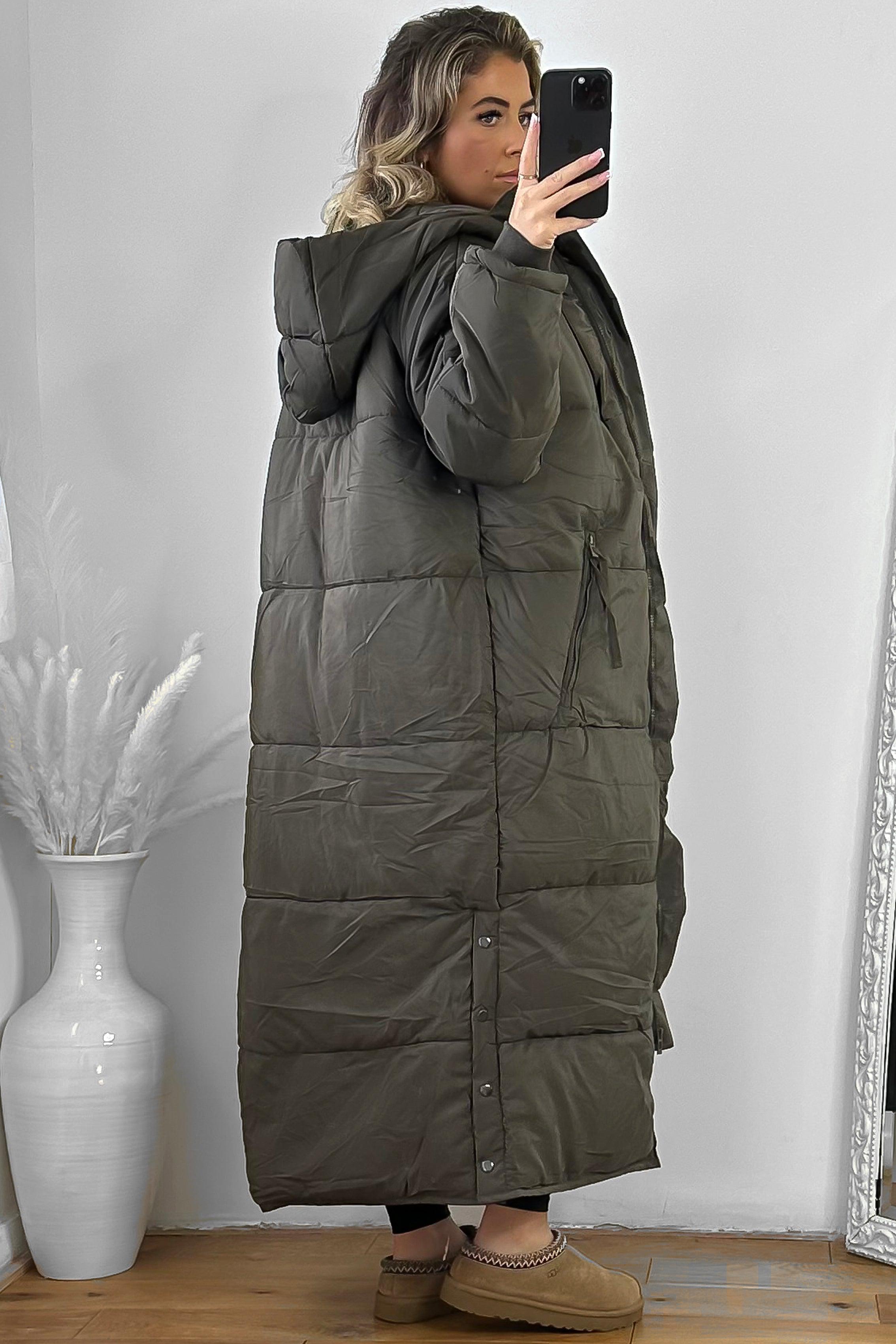 Thick Padded Maxi Parka Jacket-SinglePrice