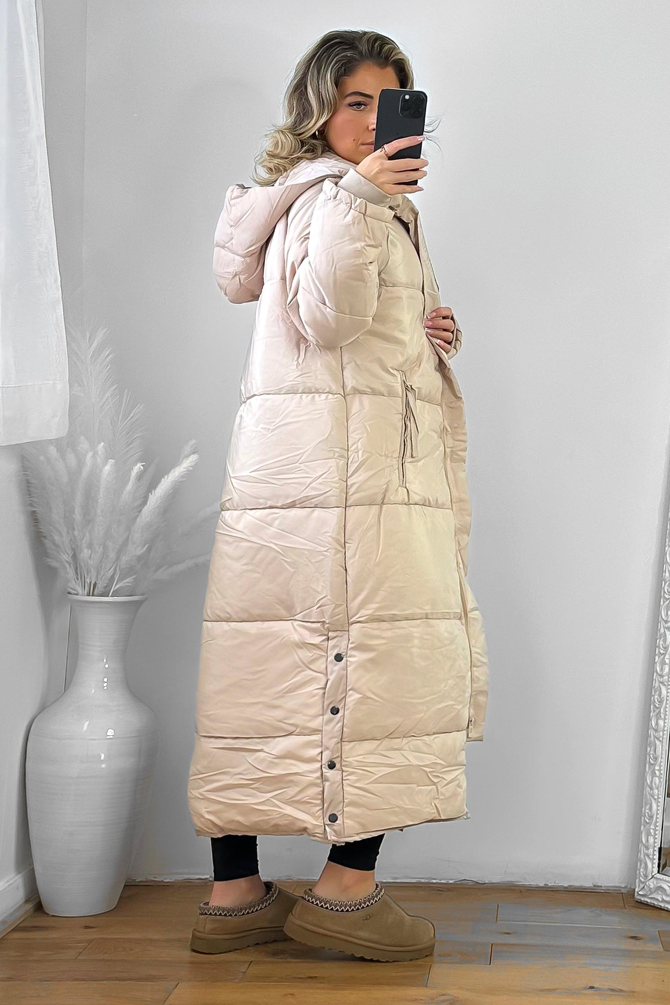 Thick Padded Maxi Parka Jacket-SinglePrice