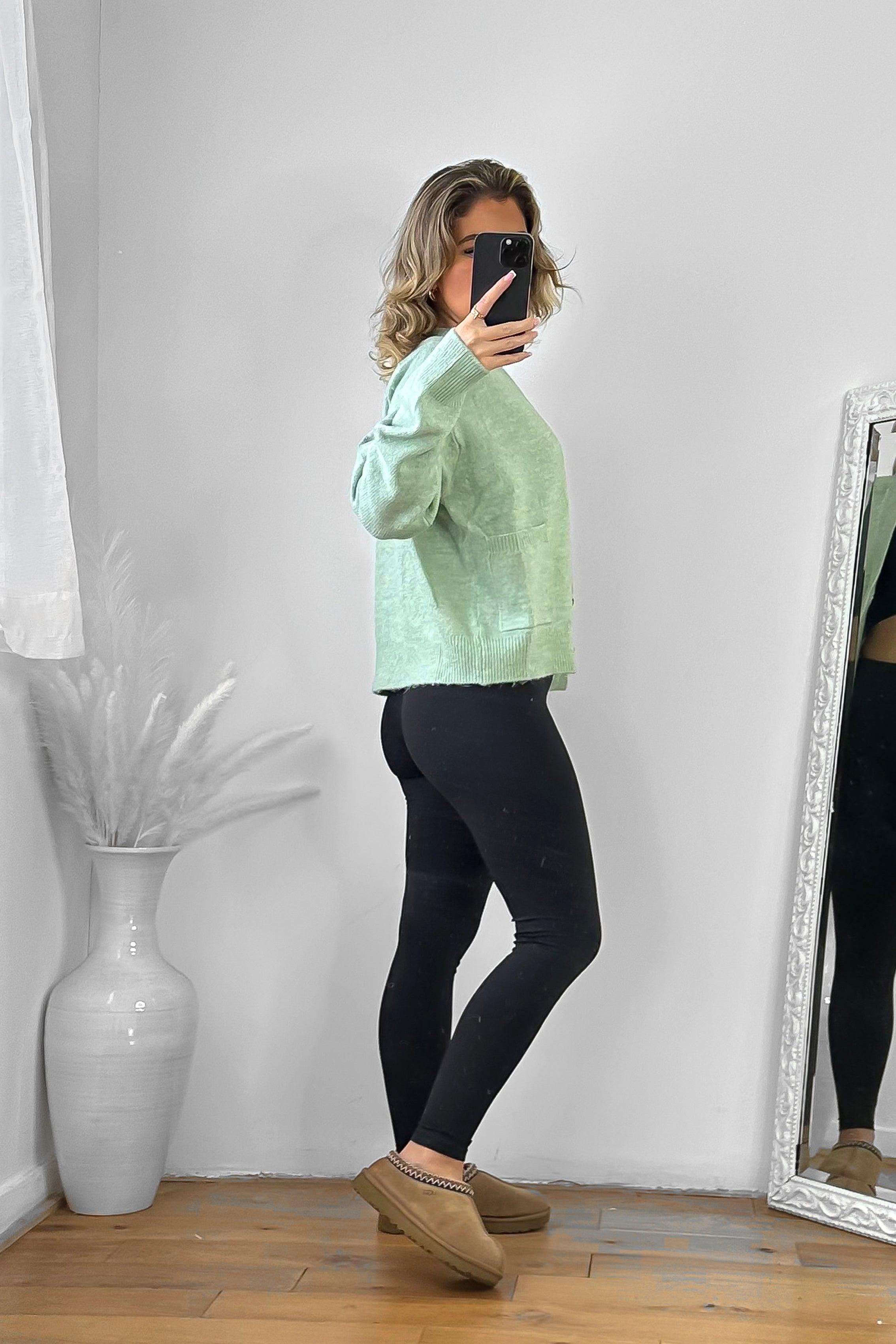 Open Side Pockets Boyfriend Style Cardigan-SinglePrice