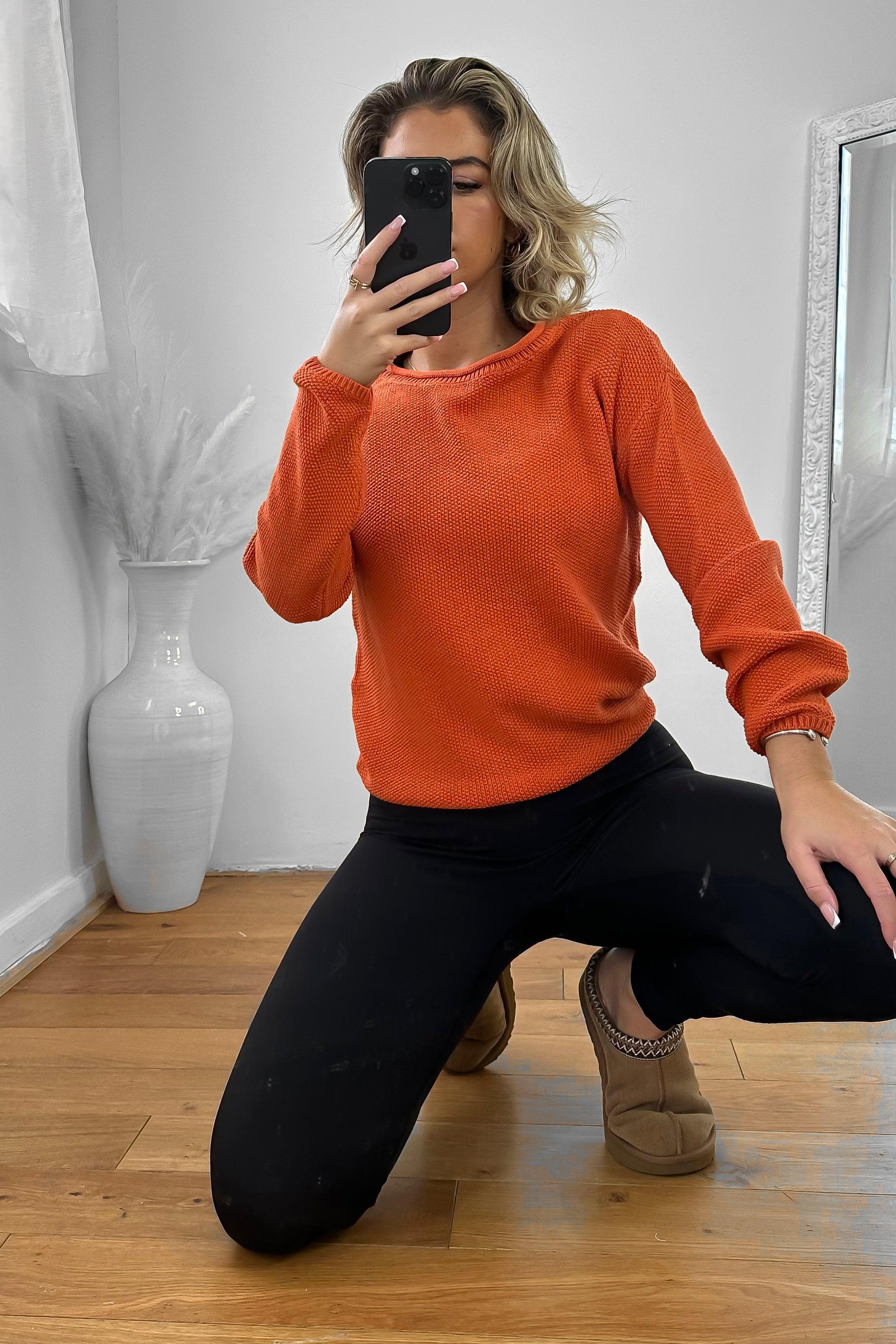 Chunky Knit Round Raw Neck Pullover-SinglePrice