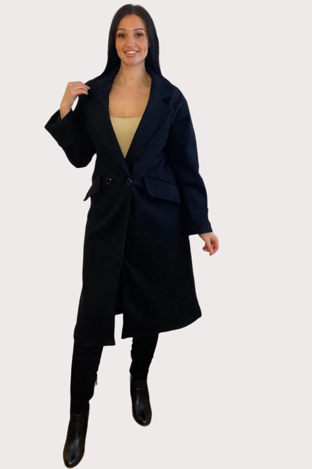 Smart Double Breasted Peacoat-SinglePrice