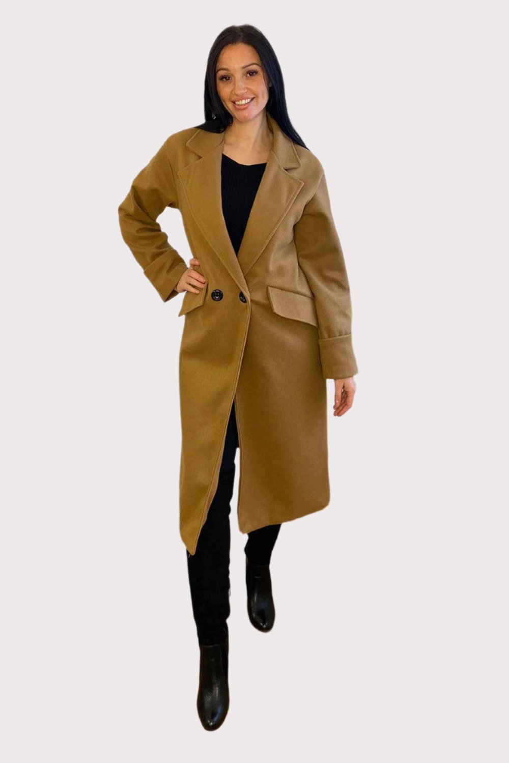 Smart Double Breasted Peacoat-SinglePrice