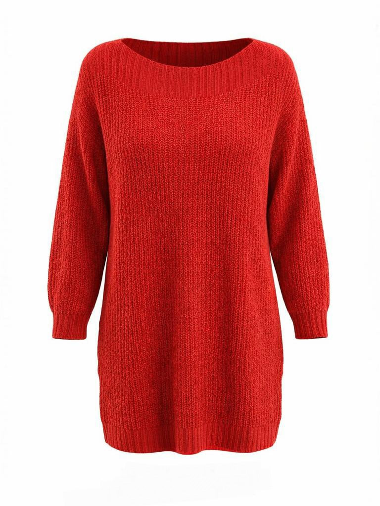 Plus Size Chunky Knit Longline Jumper