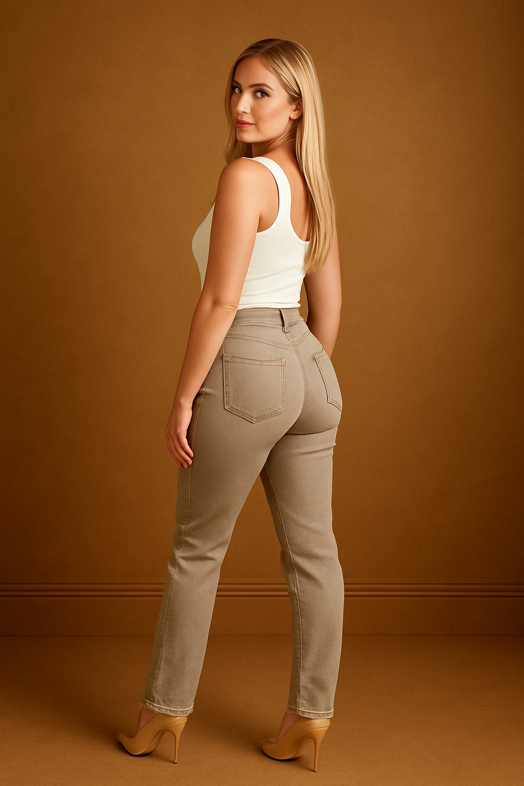 SIlver Hardware Wrinkle Print Jeans