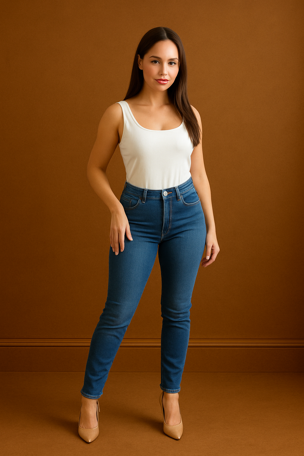 SIlver Hardware Wrinkle Print Jeans