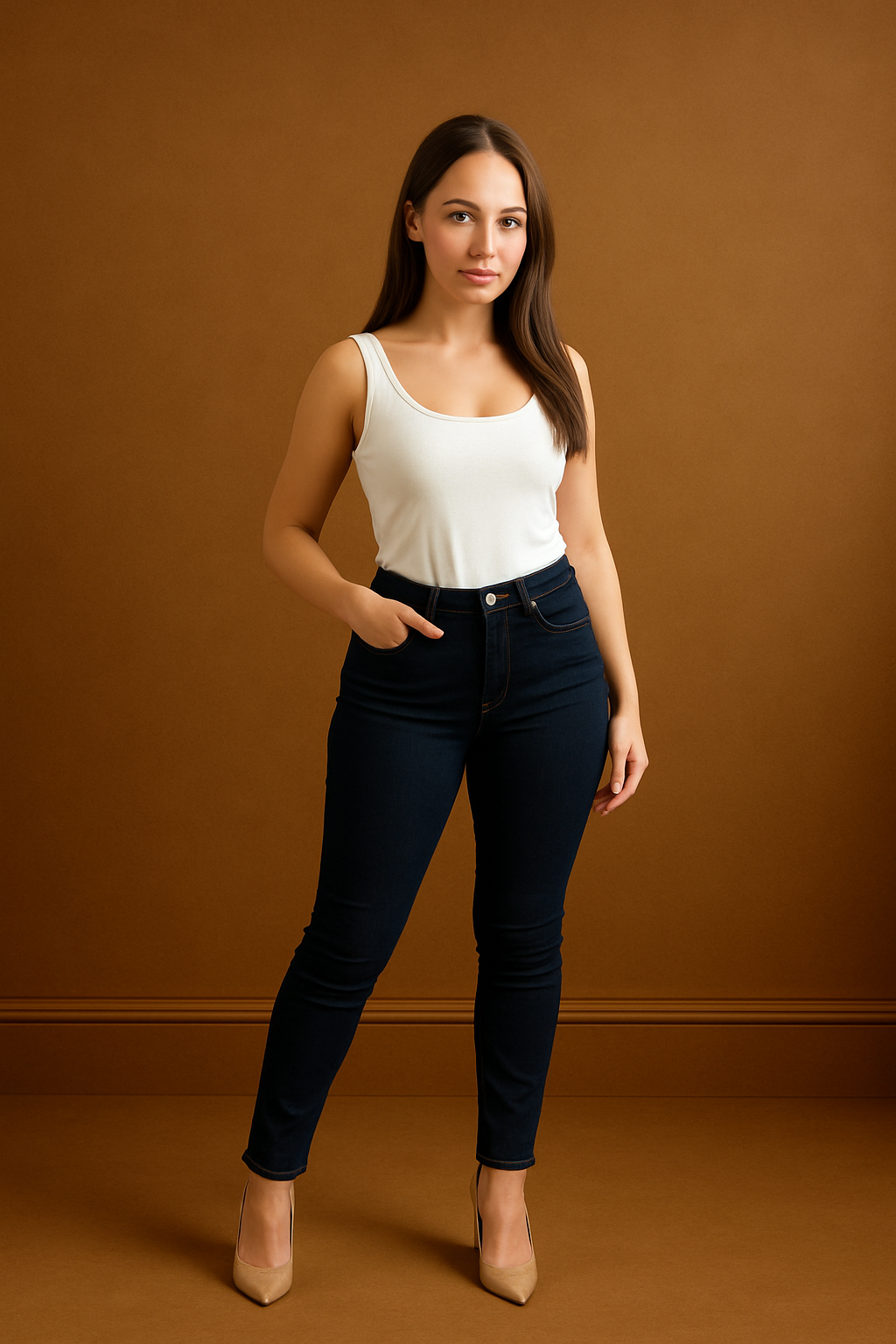 SIlver Hardware Wrinkle Print Jeans