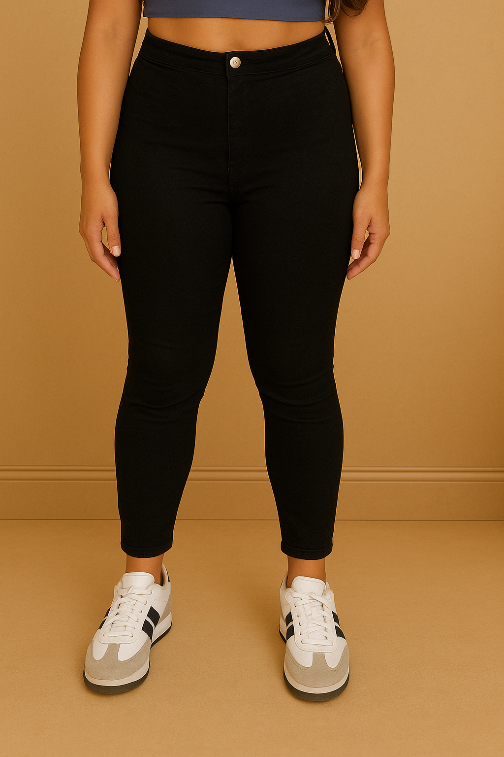 High Rise Skinny Faded Jeans