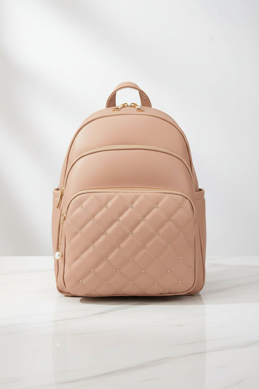 Elegant Quilted Multi-Pocket Everyday Back Bag