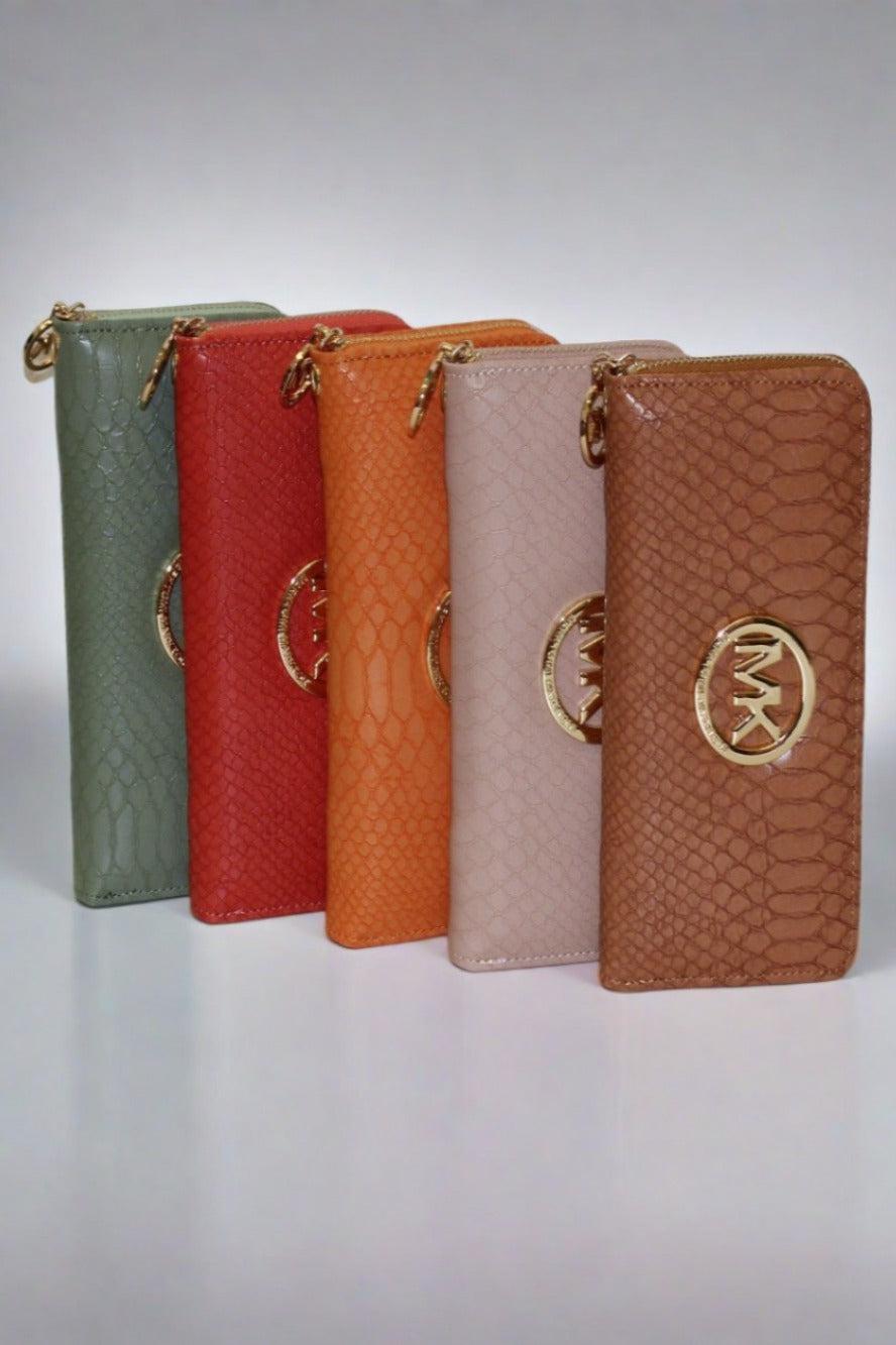 Snake Effect Pattern Faux Leather Clutch Bag-SinglePrice
