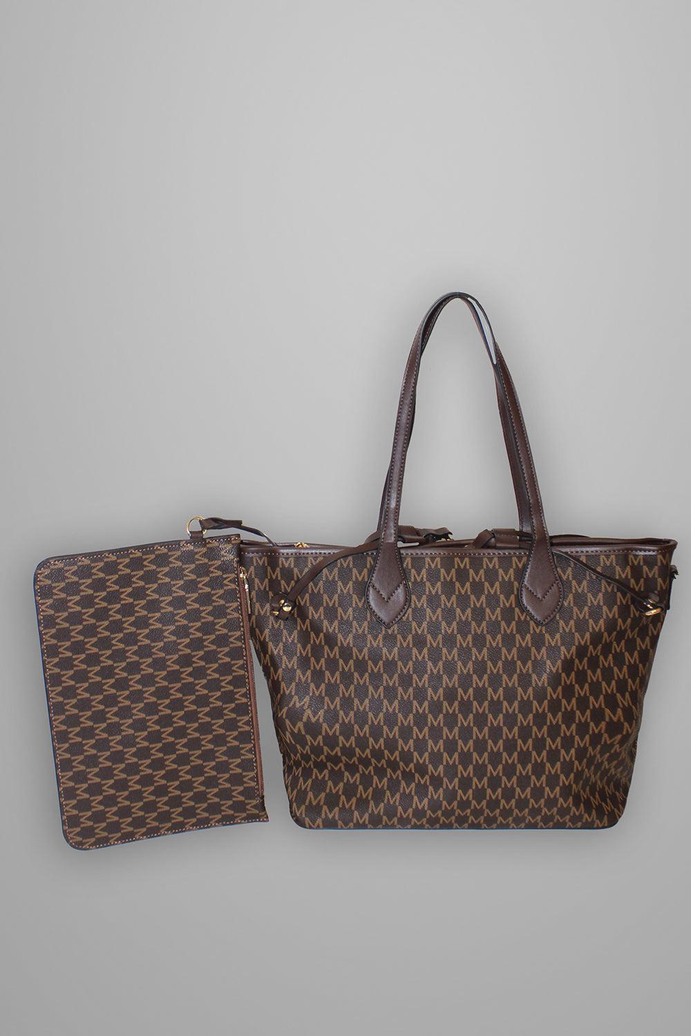 Two-In-One Patterned Large Shopper Bag-SinglePrice