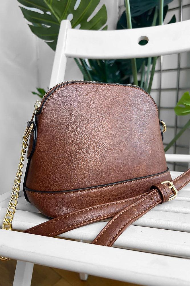 Gold Chain Strap Vegan Leather Handbag-SinglePrice
