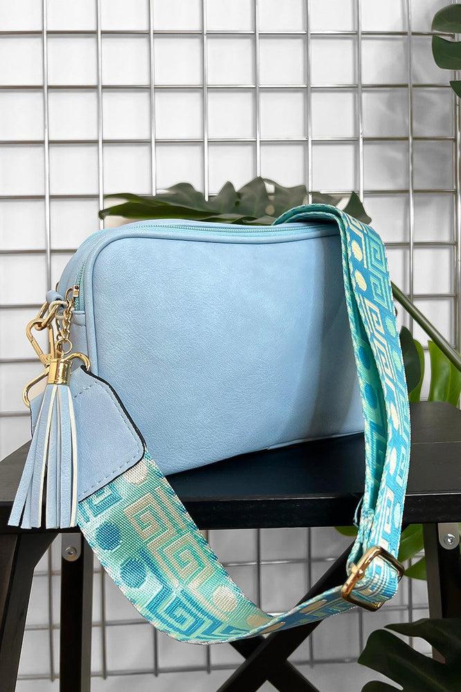 Thick Embellished Strap Boxy Vegan Leather Shoulder Bag-SinglePrice