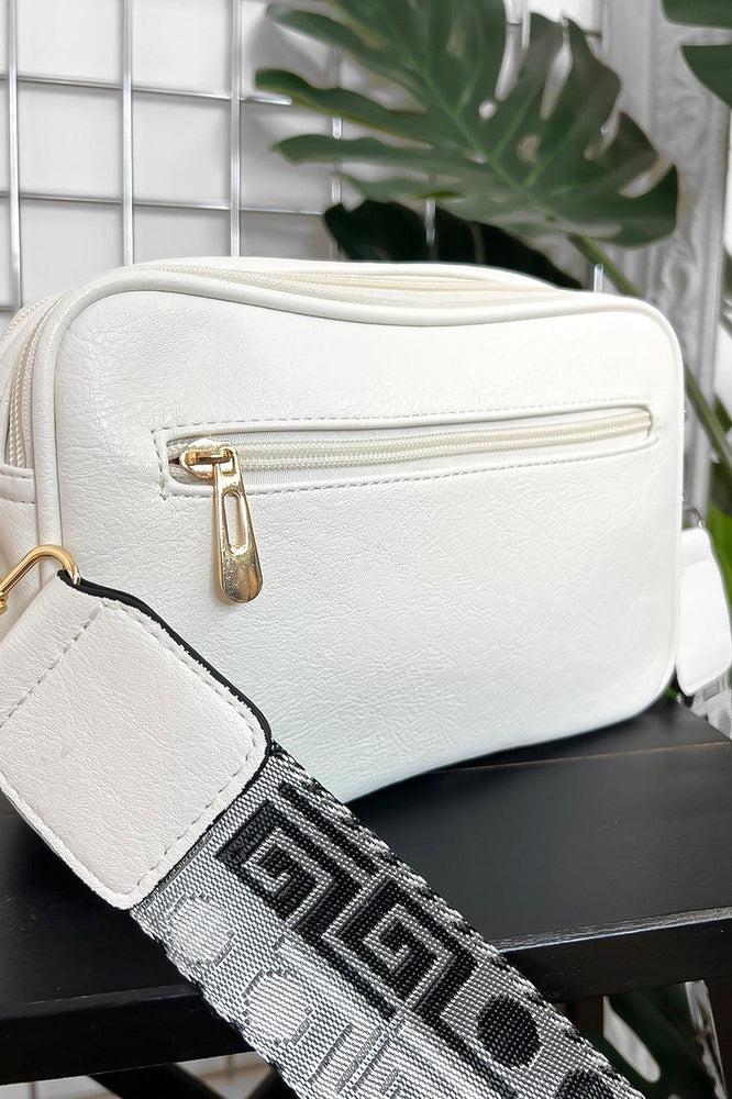Thick Embellished Strap Boxy Vegan Leather Shoulder Bag-SinglePrice