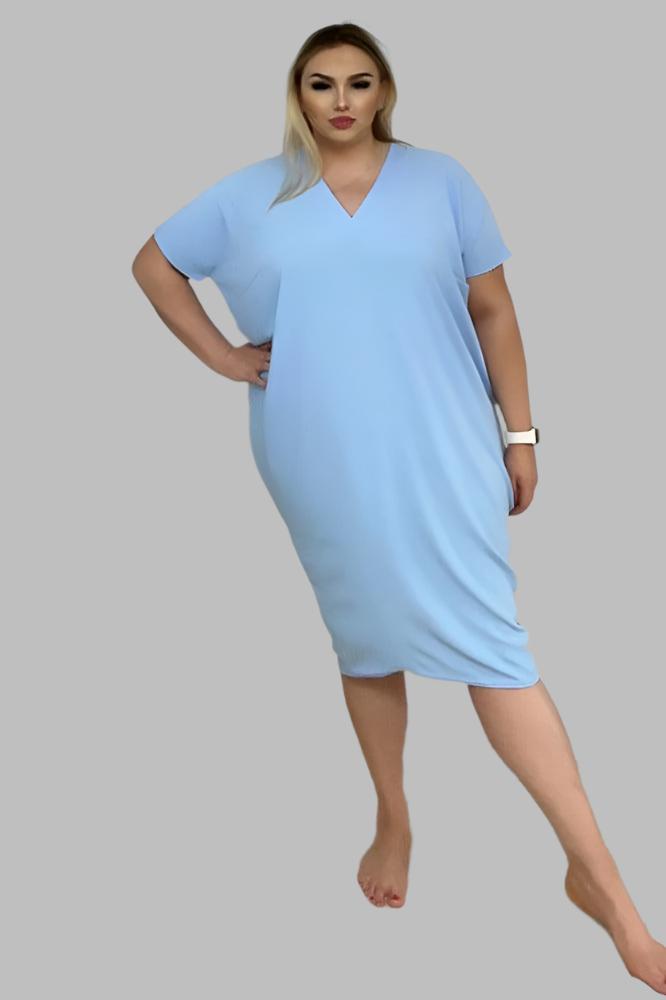 V-Neck Crepe Summer Midi Dress-SinglePrice