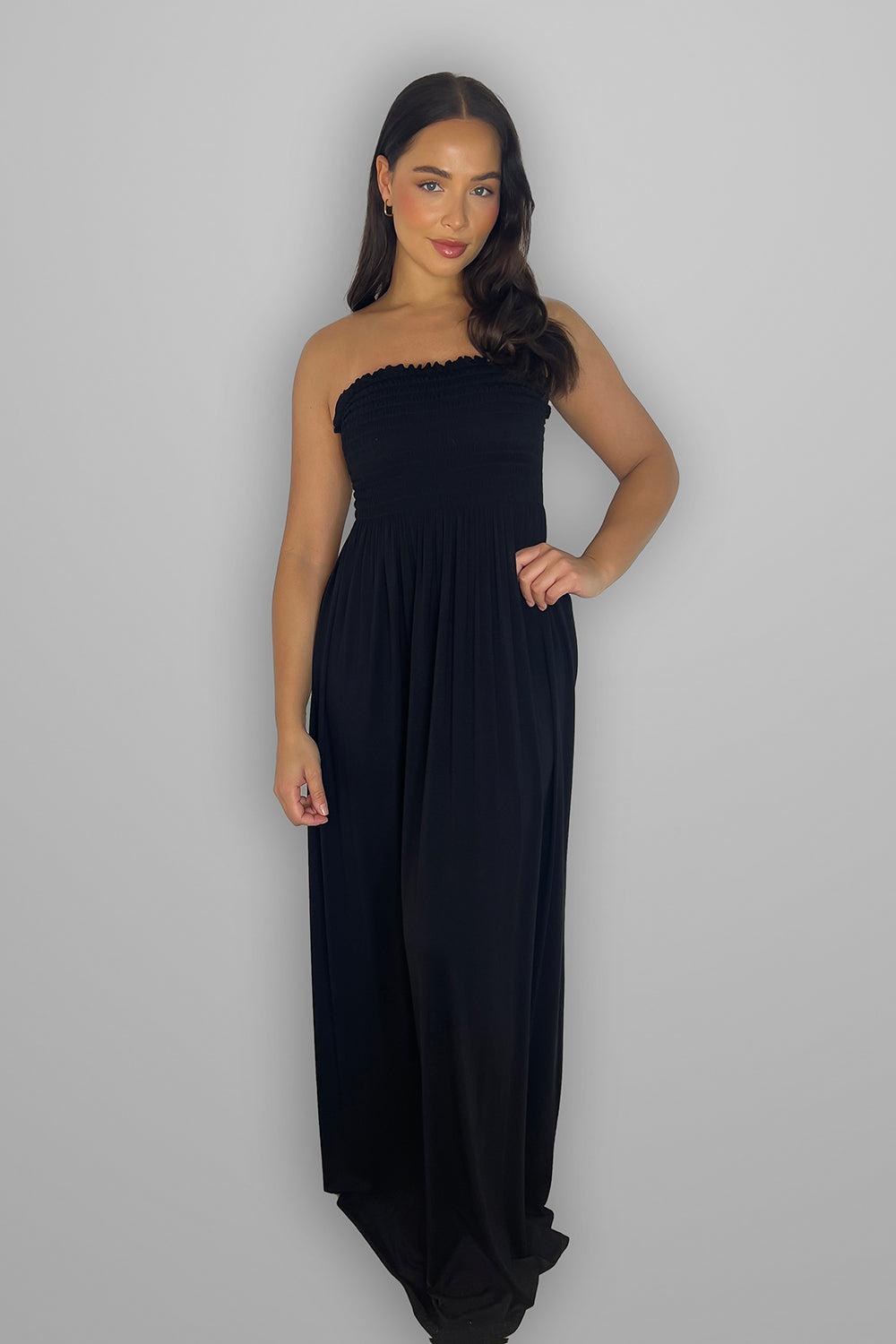 Shirred Boobtube Maxi Dress-SinglePrice