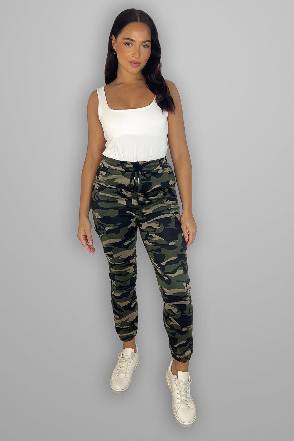 Camouflage Print Cargo Joggers