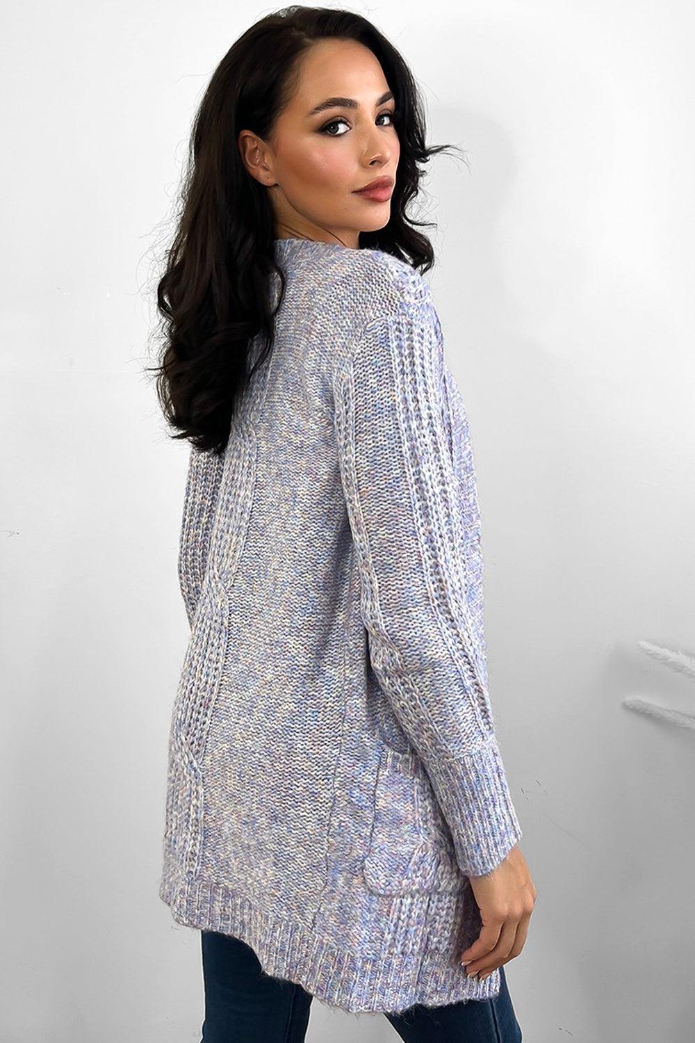 Twisted Braid Knit Open Front Cardigan-SinglePrice