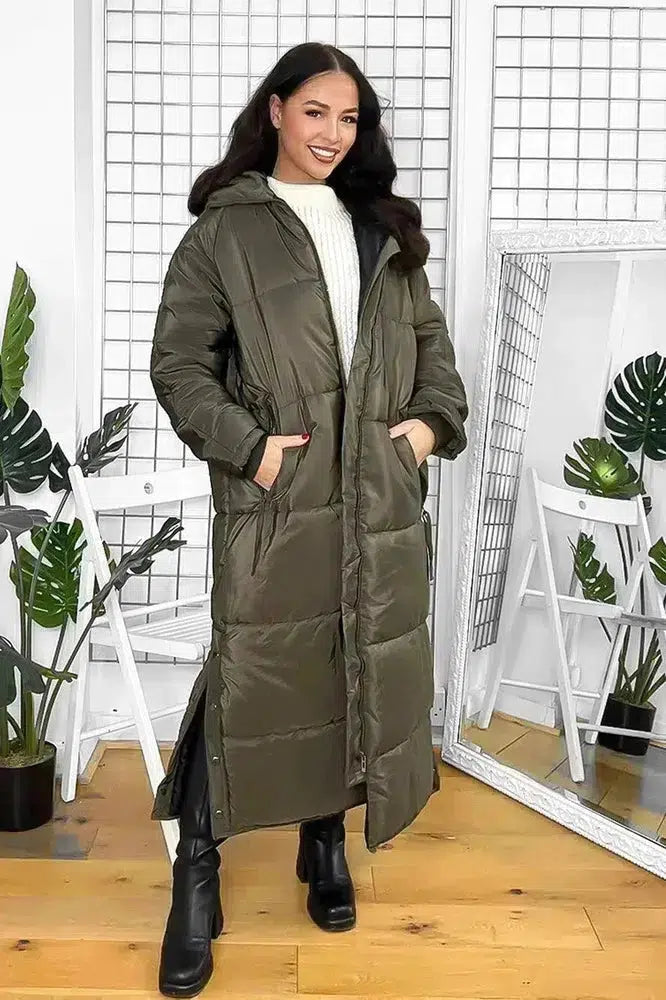 Thick Padded Maxi Parka Jacket