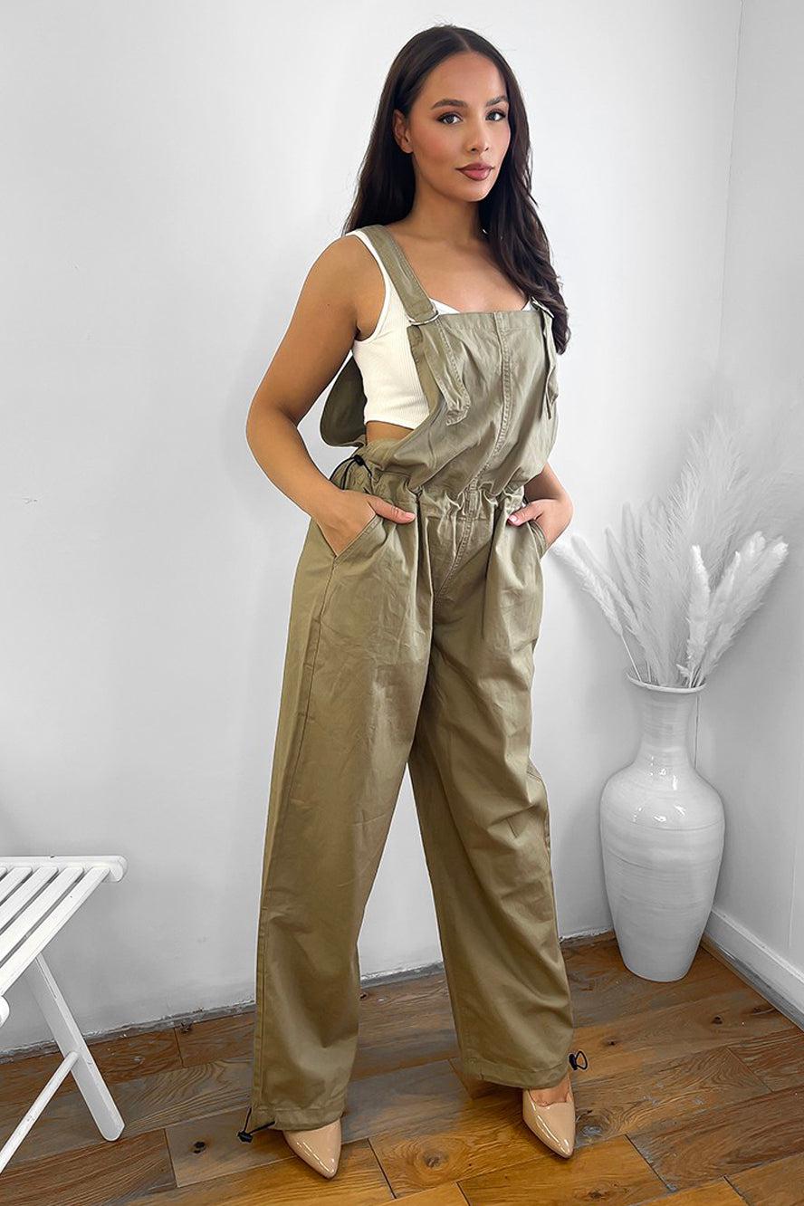 Olive Green 100% Cotton Dungarees-SinglePrice