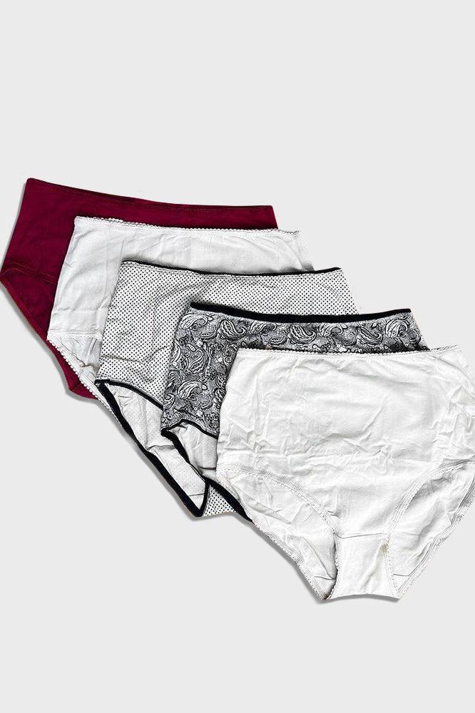 5 Pack Cotton Rich Assorted Print Full Brief-SinglePrice
