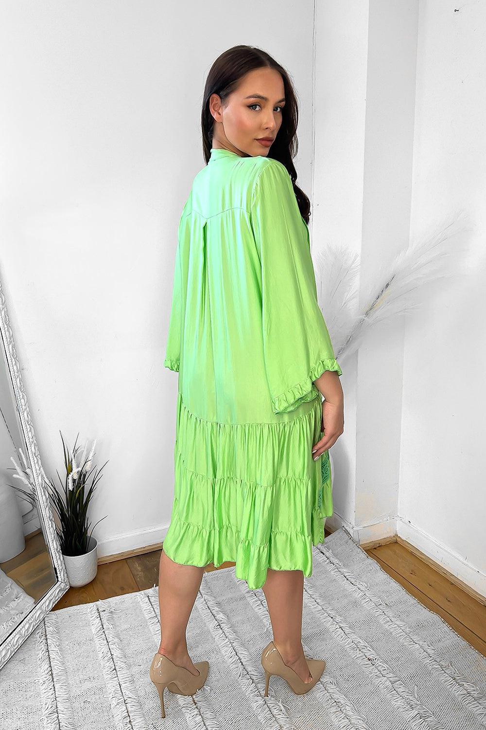 Silk Blend Relaxed Fit Summer Dress-SinglePrice