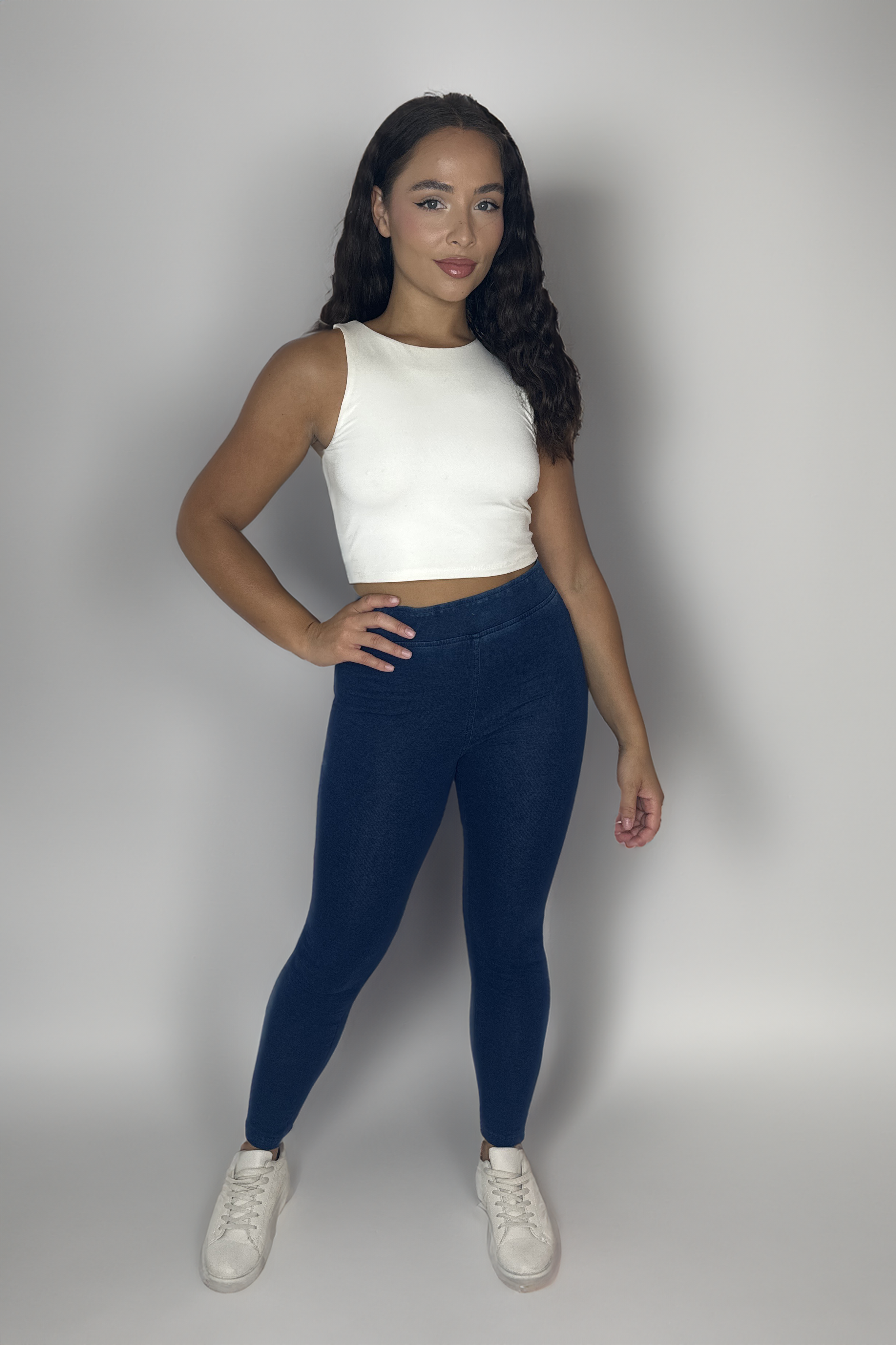 Petite Elasticated Band Waist Jeggings-SinglePrice