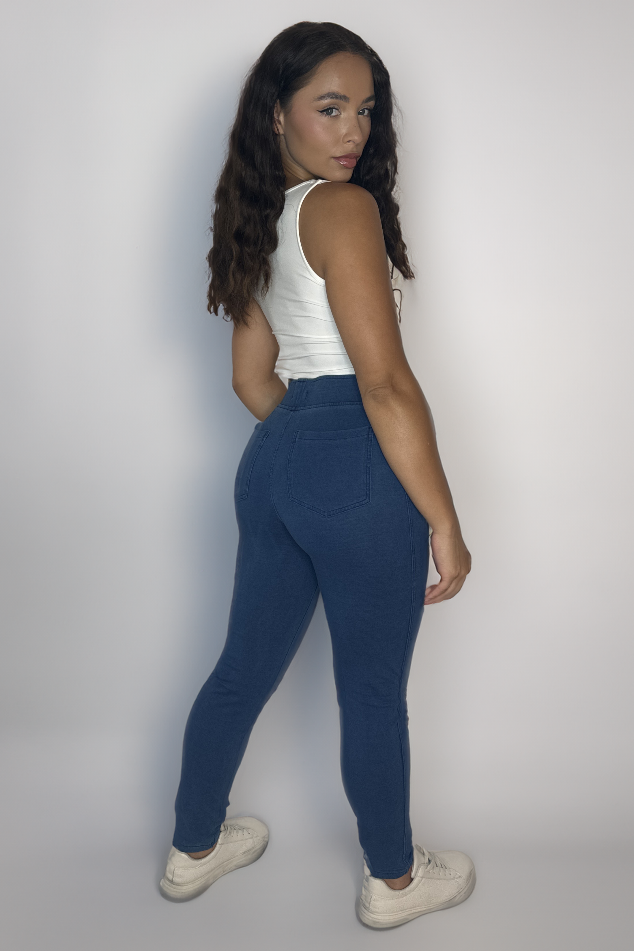 Petite Elasticated Band Waist Jeggings-SinglePrice