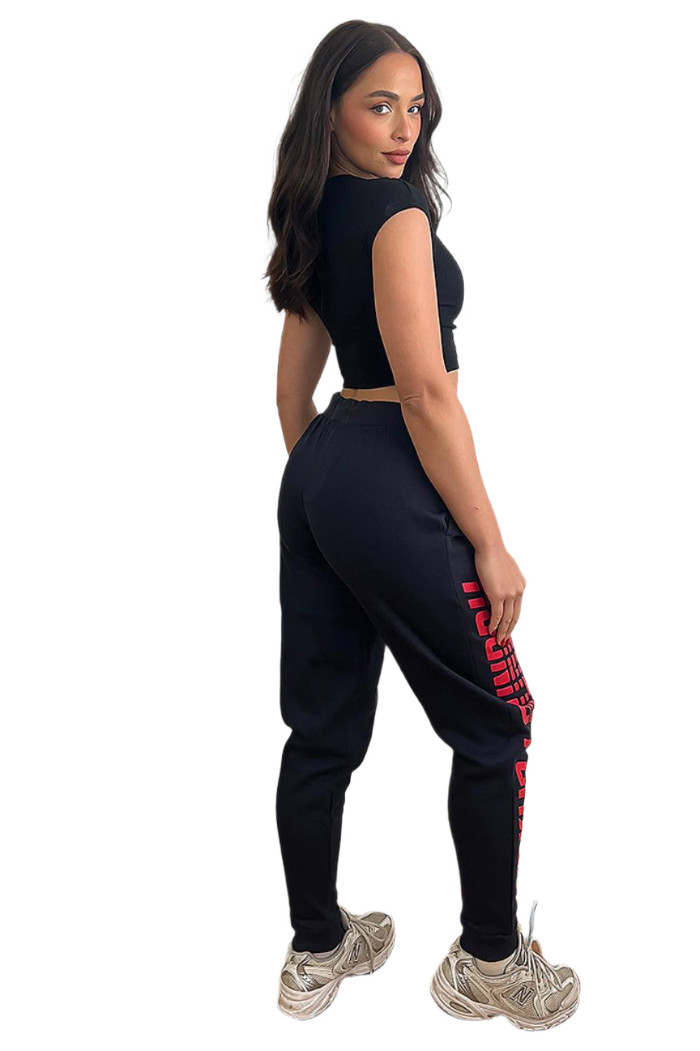 Full Leg Print Varsity Jogger Trousers-SinglePrice