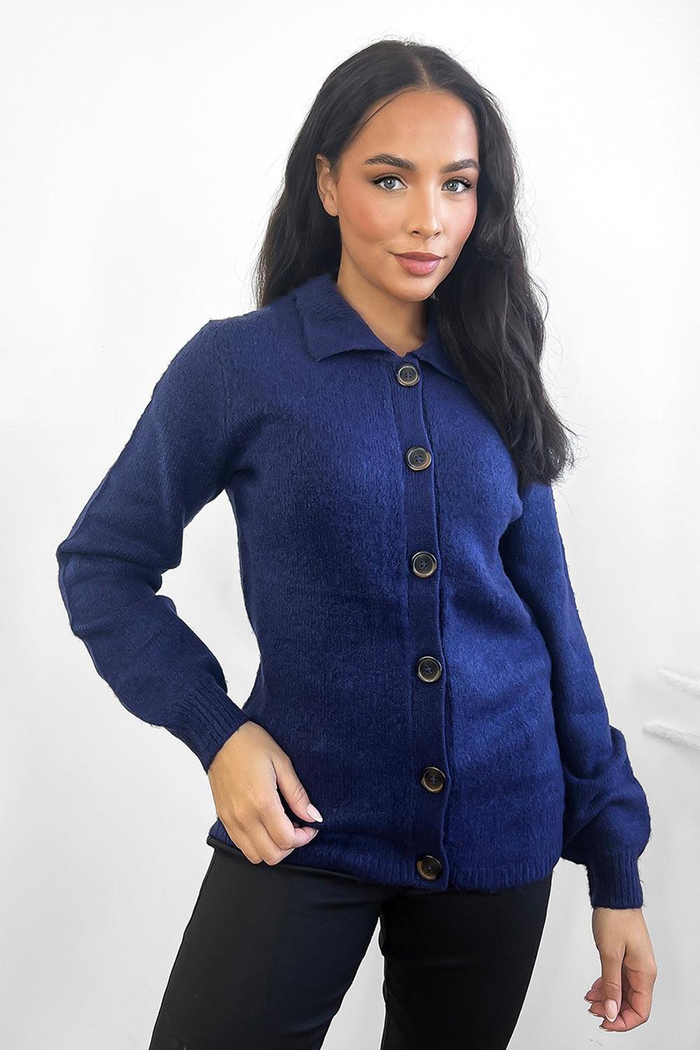 Buttoned Front Classic Style Cardigan-SinglePrice