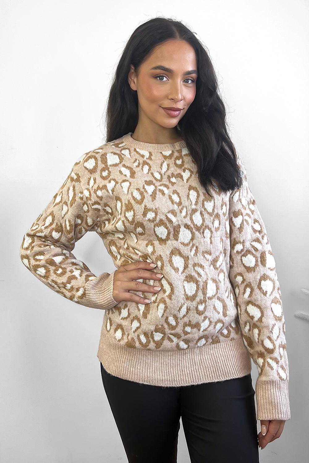 Light Grey Spotted Beige Pullover-SinglePrice