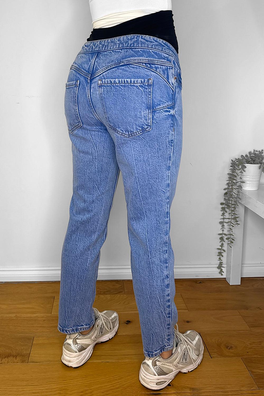 Maternity Yoke To Back Bump Cover Jeans-SinglePrice
