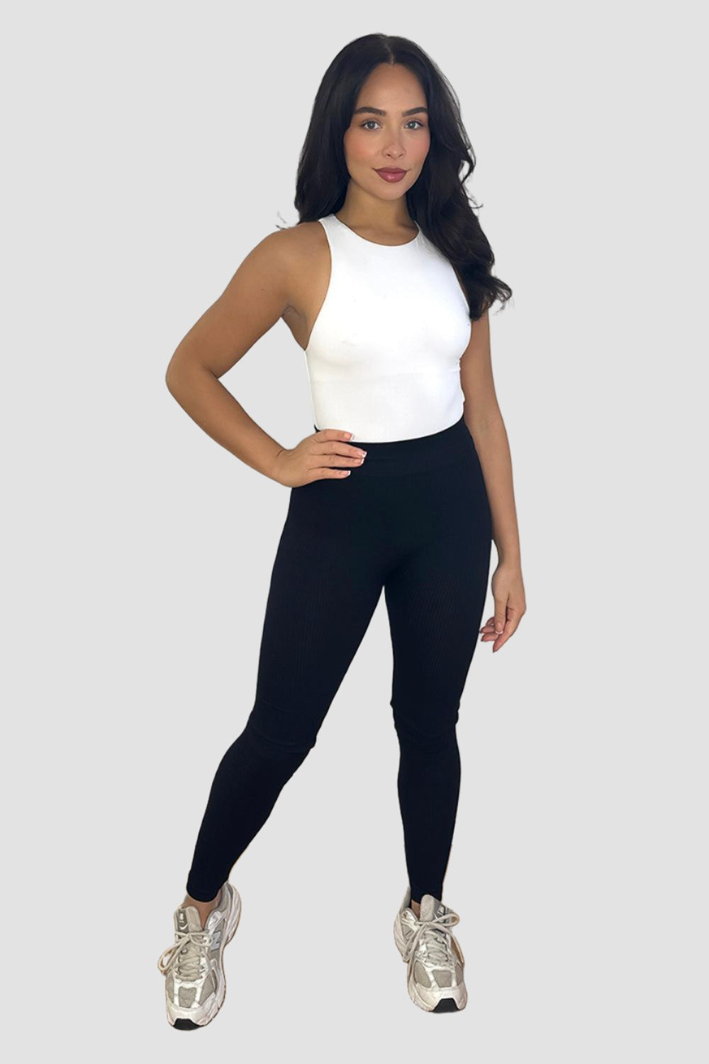 High Waist Wide Band Stretchy Leggings-SinglePrice