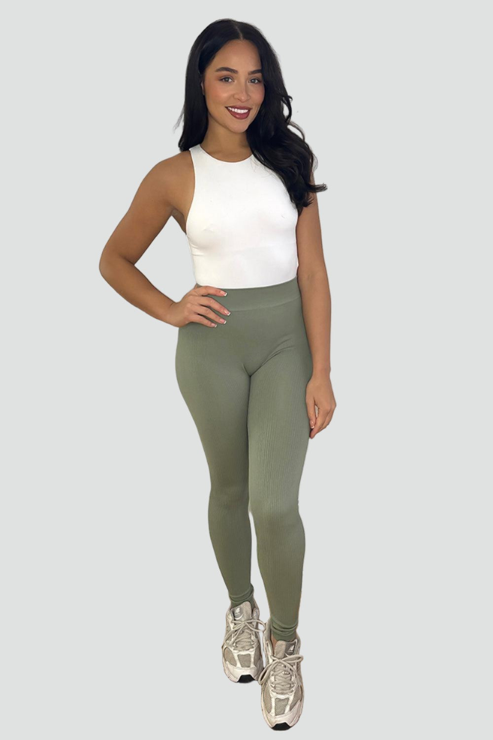 High Waist Wide Band Stretchy Leggings-SinglePrice