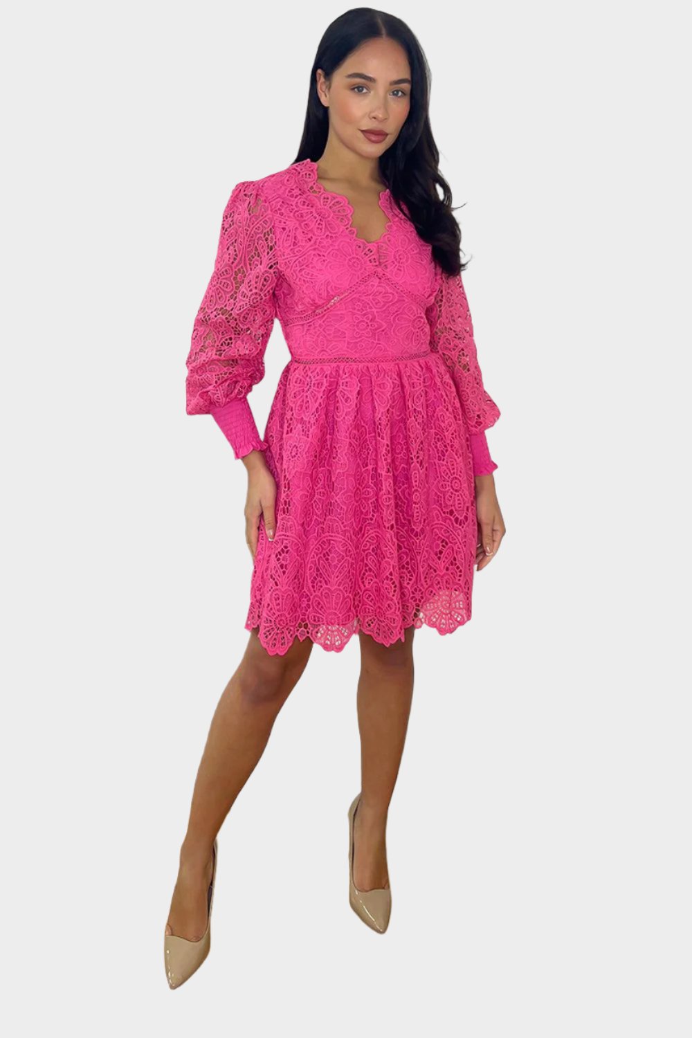 All Over Lace Occasion Dress-SinglePrice