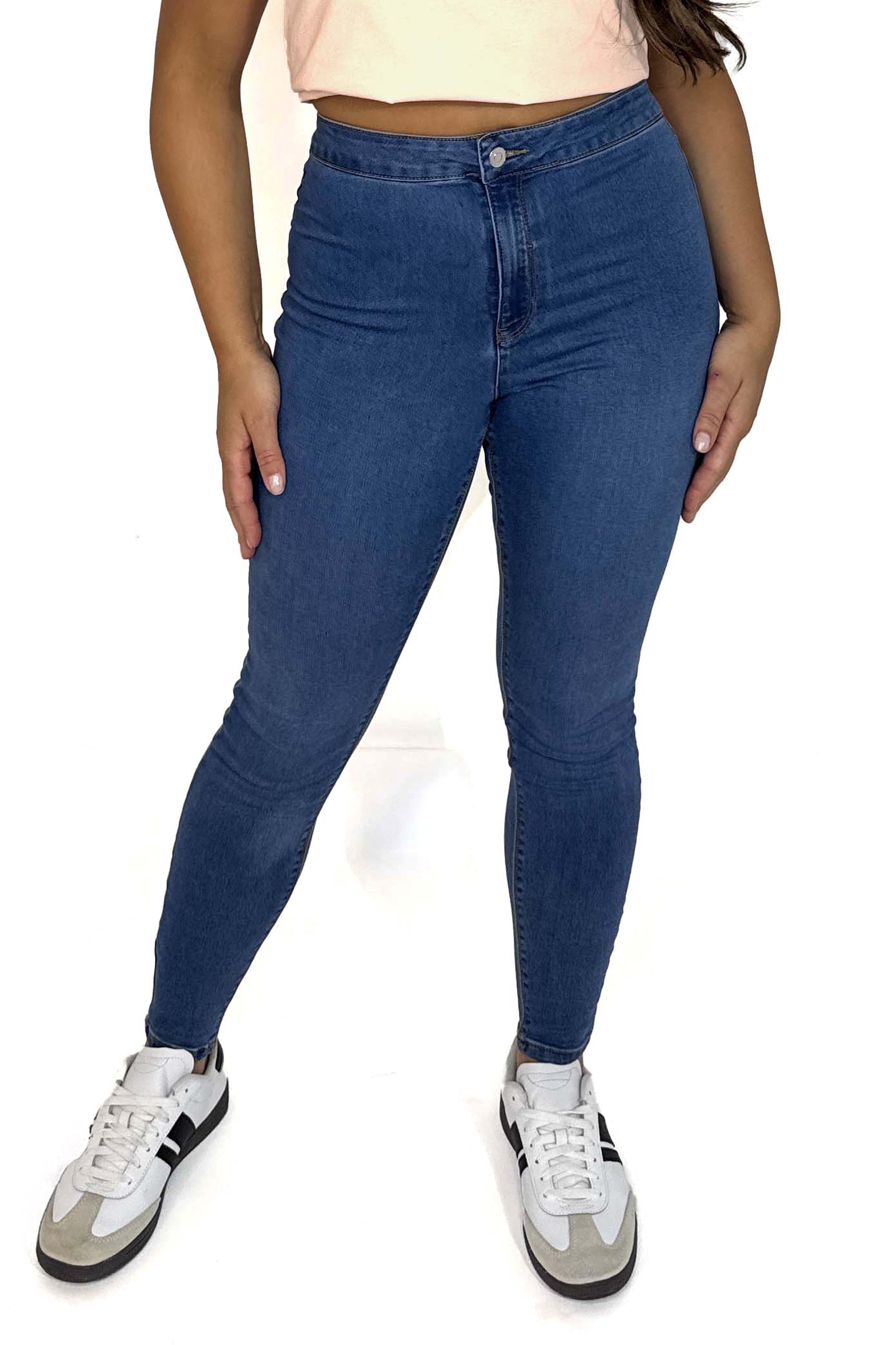 Wholesale Women’s High Rise Skinny Faded Jeans (BOX OF 19)
