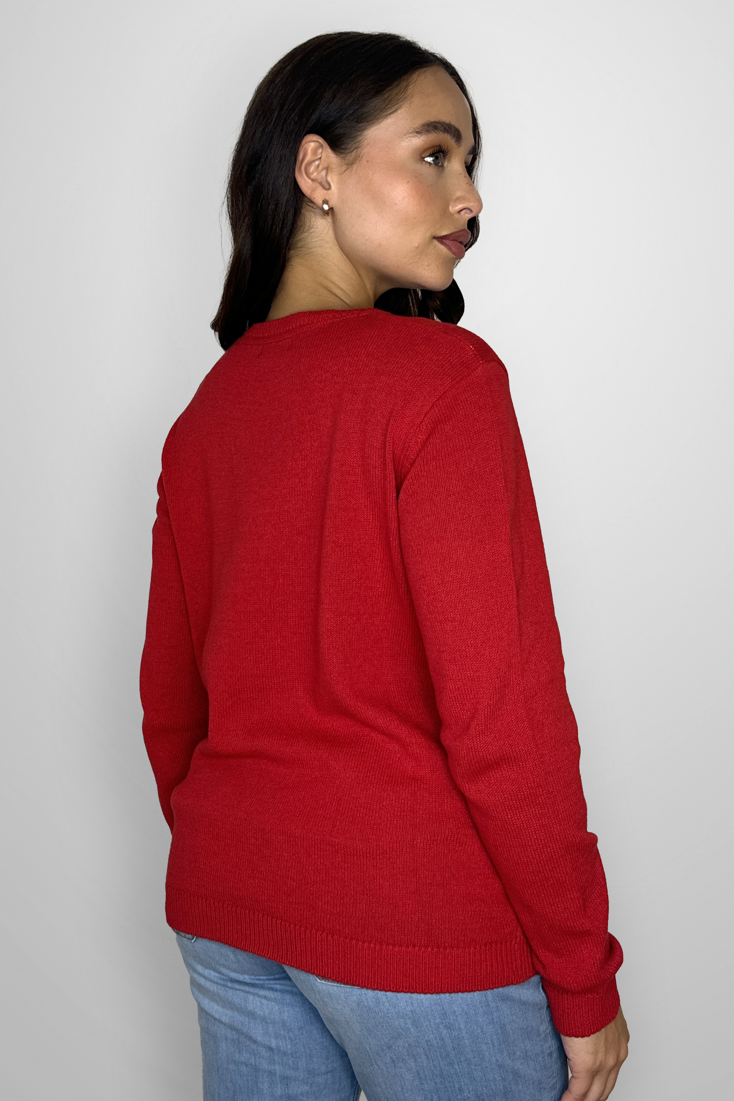 Santa Is Coming Cotton Blend Christmas Jumper-SinglePrice