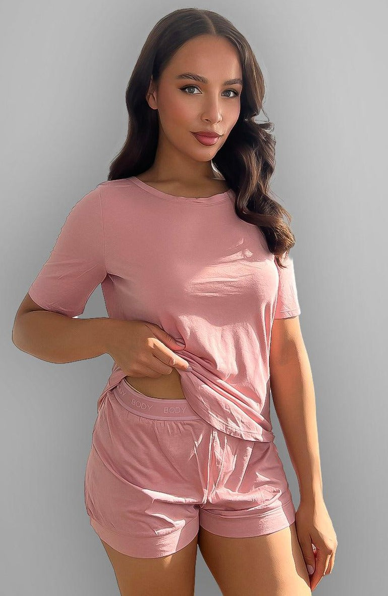 2-Piece Color Block T-shirt And Shorts Set-SinglePrice