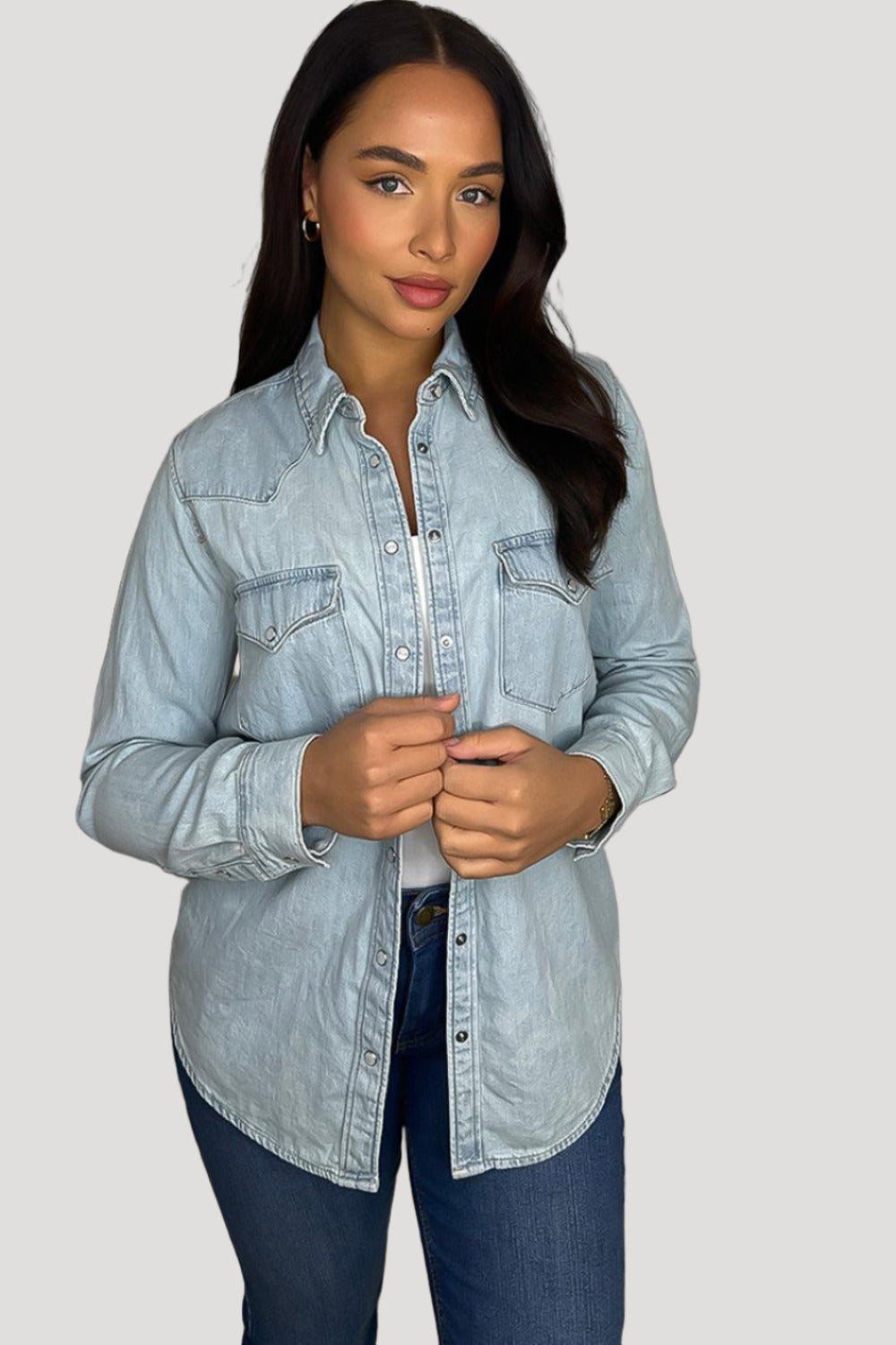 Between Season Denim Shirt-SinglePrice
