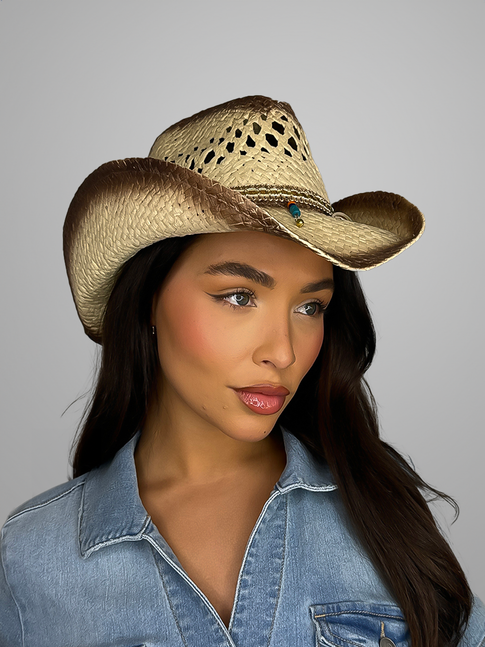 Straw Bided Cowboy Summer Hat