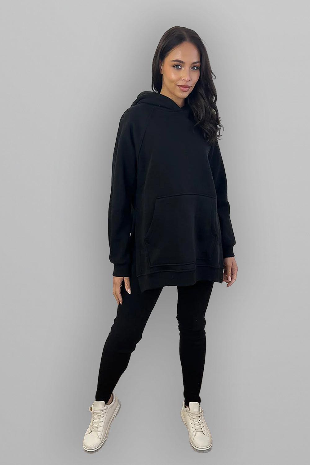 Thick Fleece Hoodie And Leggings Set