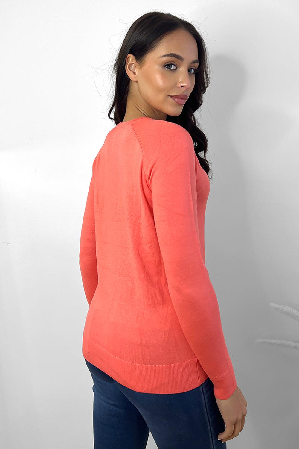 Scoop Neck Thin Knit Classic Pullover-SinglePrice