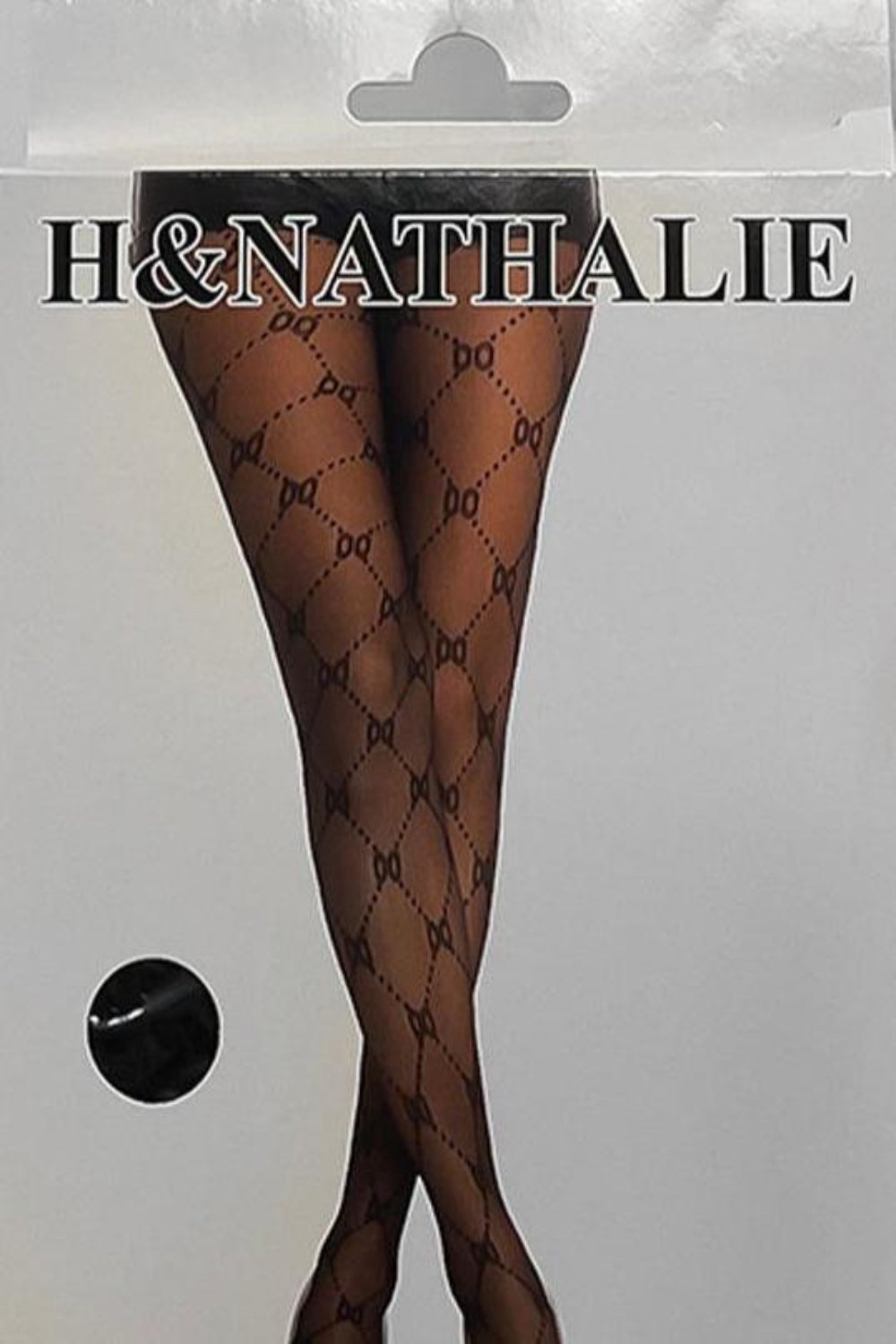 Black Bow Check Pattern Tights-SinglePrice