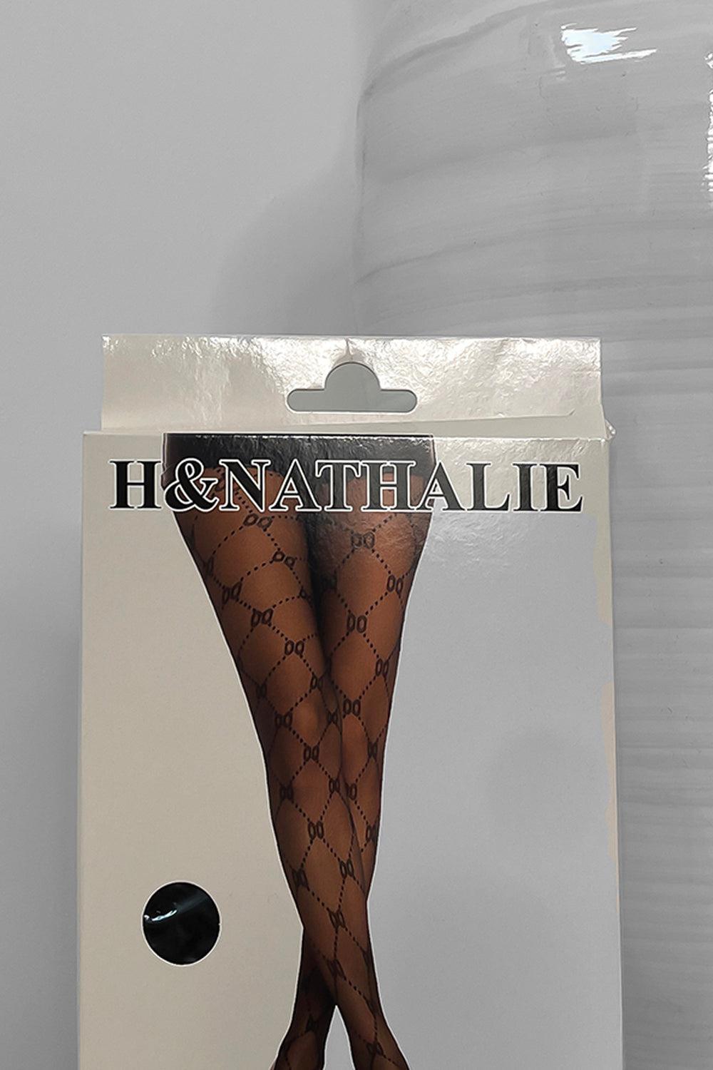 Black Bow Check Pattern Tights-SinglePrice