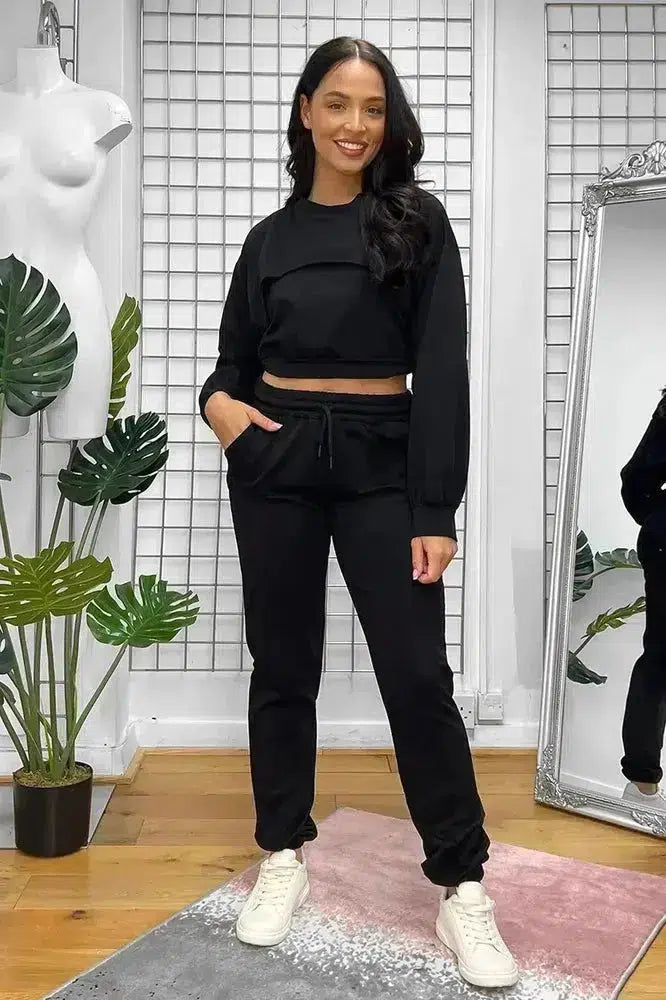 Cut Out Top Three Piece Tracksuit-SinglePrice